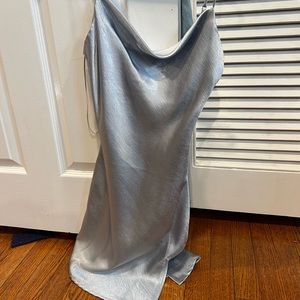Silver mini dress